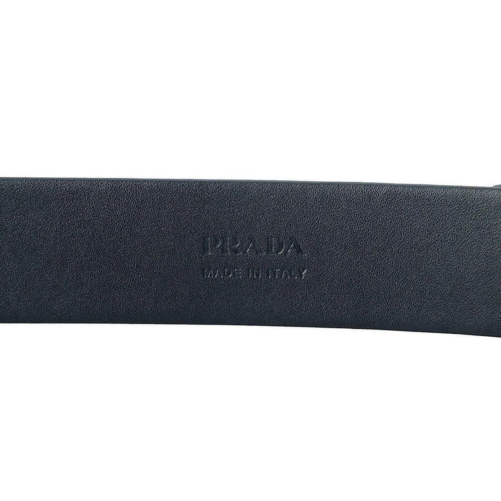 Prada Men’s Navy Saffiano Leather Belt